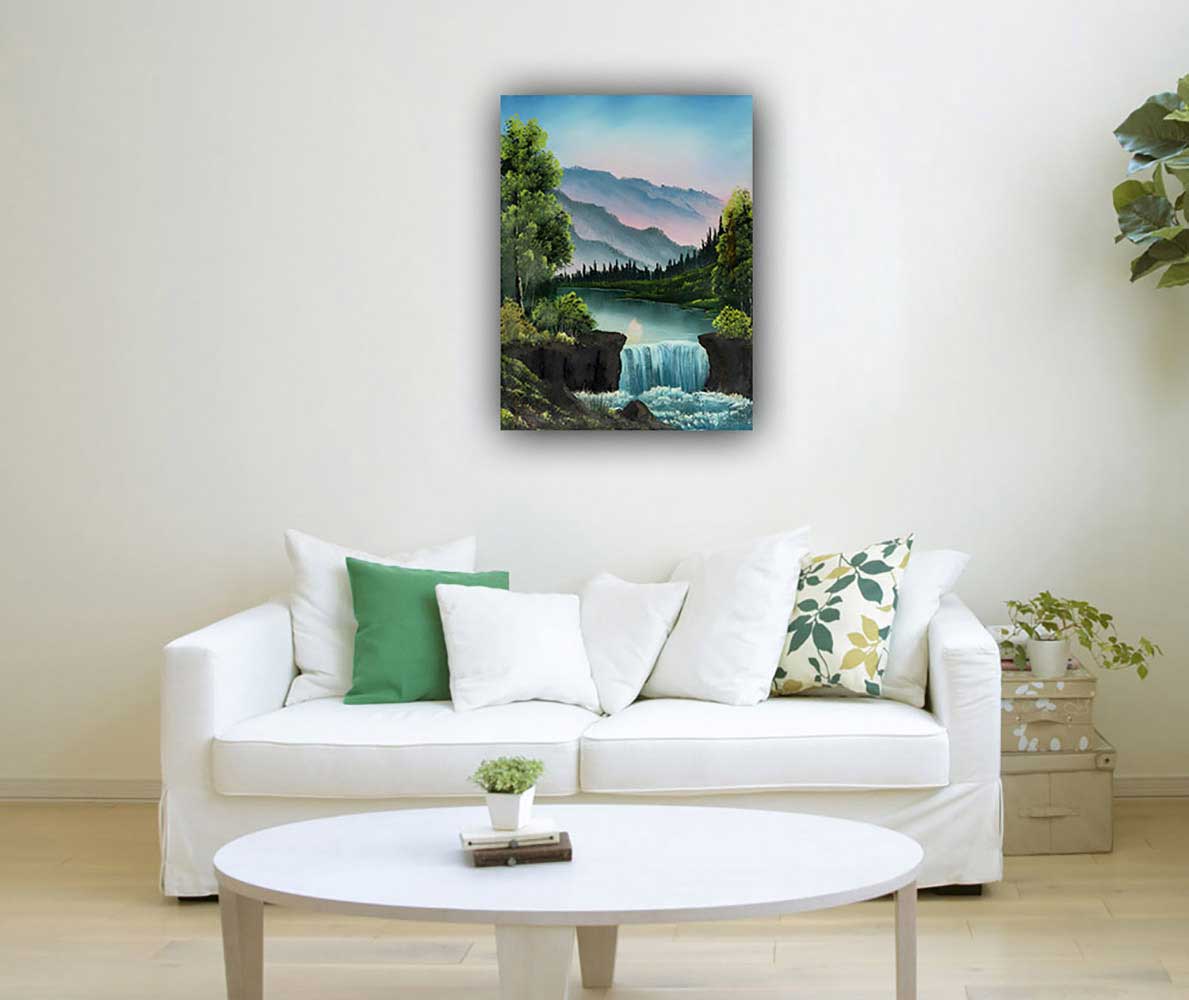 Bring Harmony to Your Space with Vastu Waterfall Painting | ArtFactory