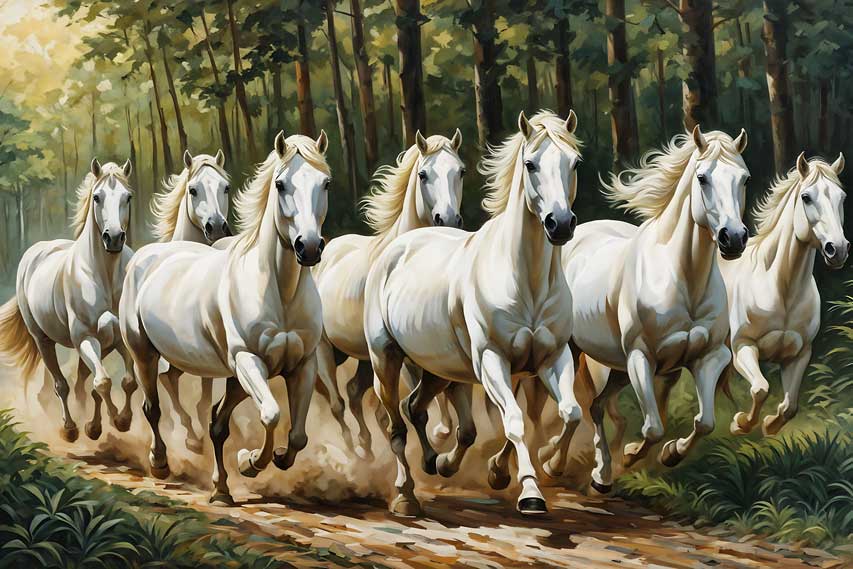 7 Running Horses Painting Vastu Direction