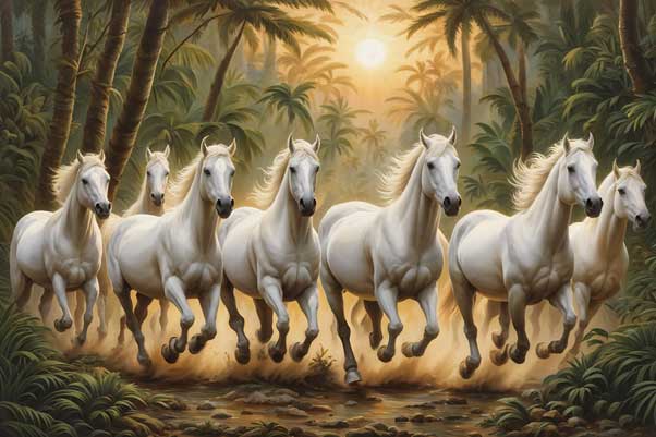 Vastu 7 Horses Painting