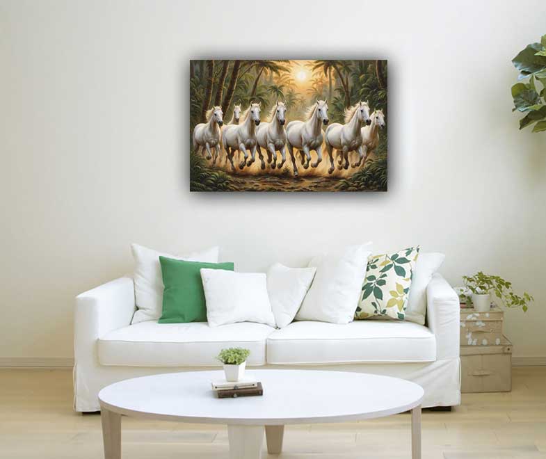 Vastu 7 Horses Painting