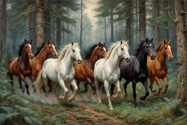 7 Horses Painting