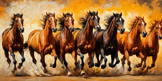 7 Running Horses Painting Vastu Direction