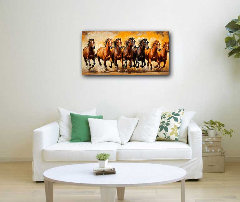 7 Running Horses Painting Vastu Direction