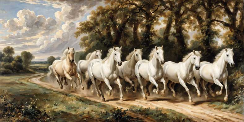 7 Horses Painting