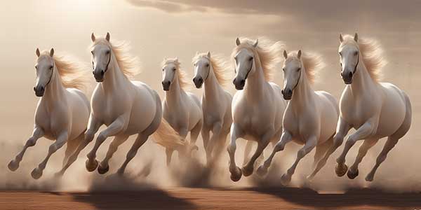 7 Running Horses