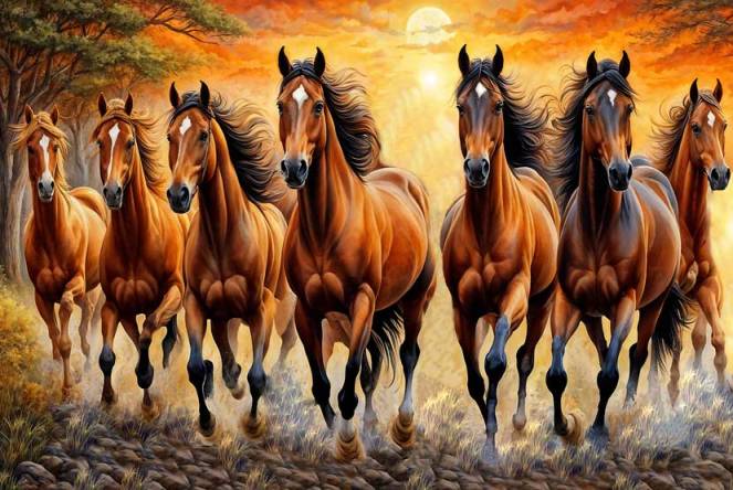 7 Vastu horse painting with sunrise benefits