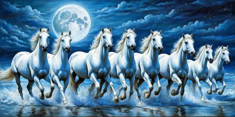 Feng Shui 8 Horses Painting for North