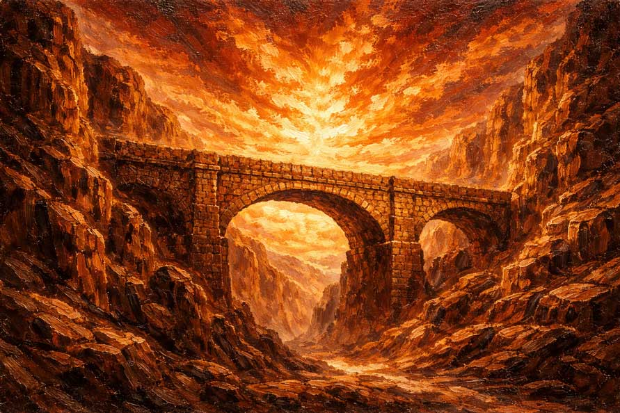 Wall Art Solid Bridge Canvas Painting for Fame and Recognition