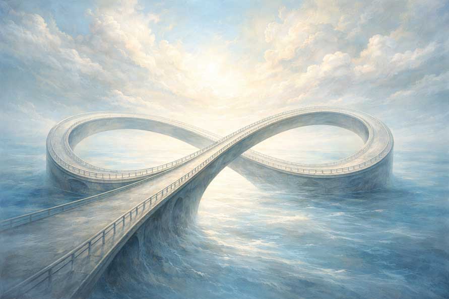 Wall Art of Connecting Bridges Painting for Building Powerful Networks