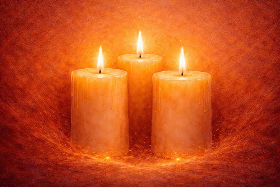 Wall Art Candle Light Canvas Painting for Passion and Enthusiasm
