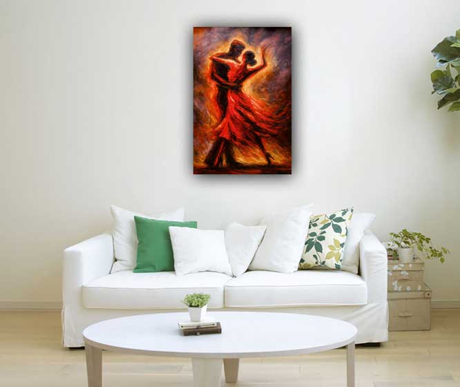 Canvas Wall Art of Flamenco Flame Dance in South