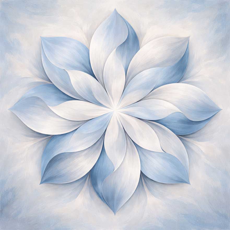 Wall Art of Blue Lotus Mandala Painting for Balanced Connections and Emotional Clarity