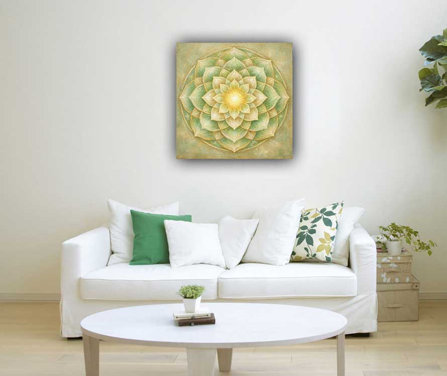 Circle of Life Mandala Wall Art Canvas Painting for Harmony and Unity