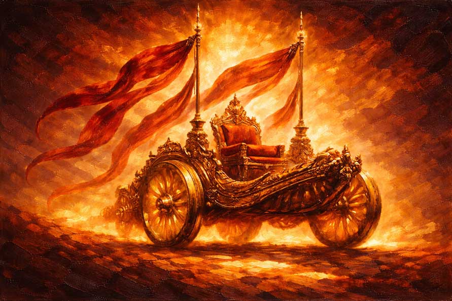 Chariot of Victory Wall Art Symbol of Commanding Authority and Triumph