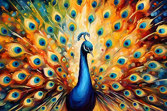 Peacock Art for Wisdom and Knowledge