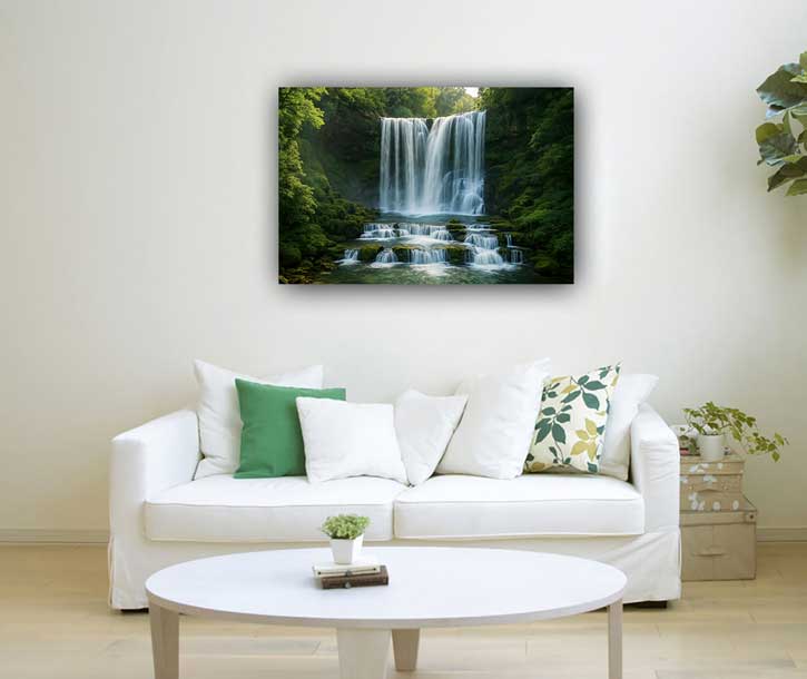 Waterfall Vastu Painting for North Direction for Flow, Abundance & Prosperity