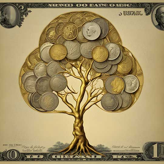 Coin Tree Wealth Symbol