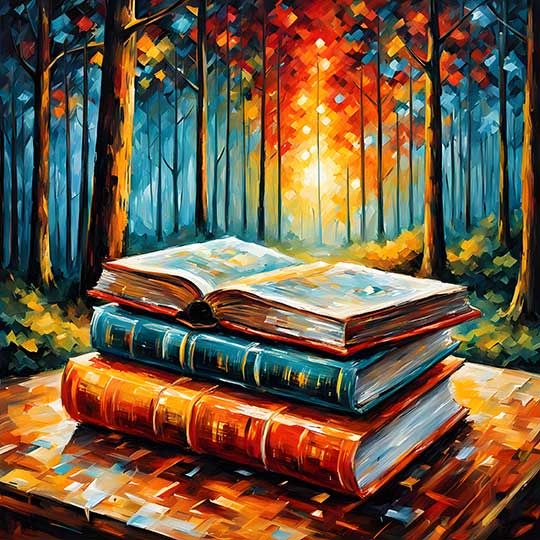 Books Painting for Knowledge and Wisdom