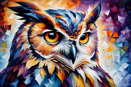 Owl Painting for Knowledge and Wisdom