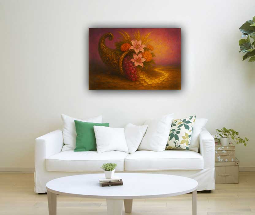 Cornucopia Artwork on Canvas South East Prosperity Vastu Wall Art