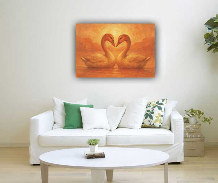 Duck Painting Vastu Wall Art for Love & Togetherness in Southwest