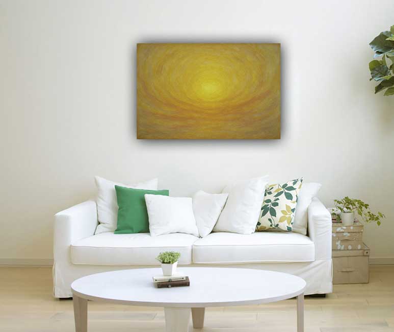Abstract Sunrise Horizon Vastu Painting for New Beginnings in East