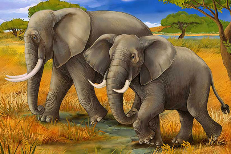 Vastu Elephant Painting