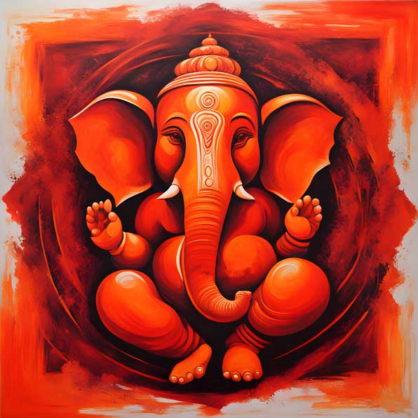 Ganesh Painting on Canvas