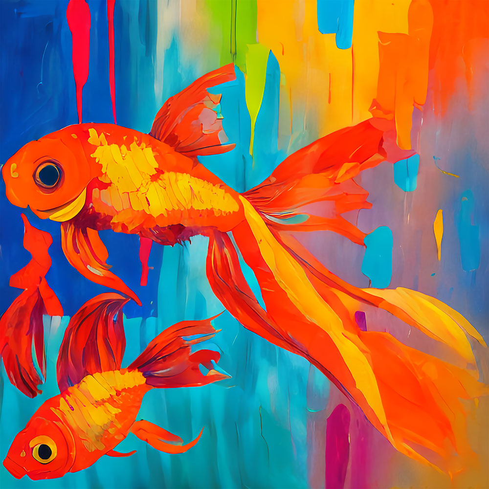 Fengshui Gold Fish Painting