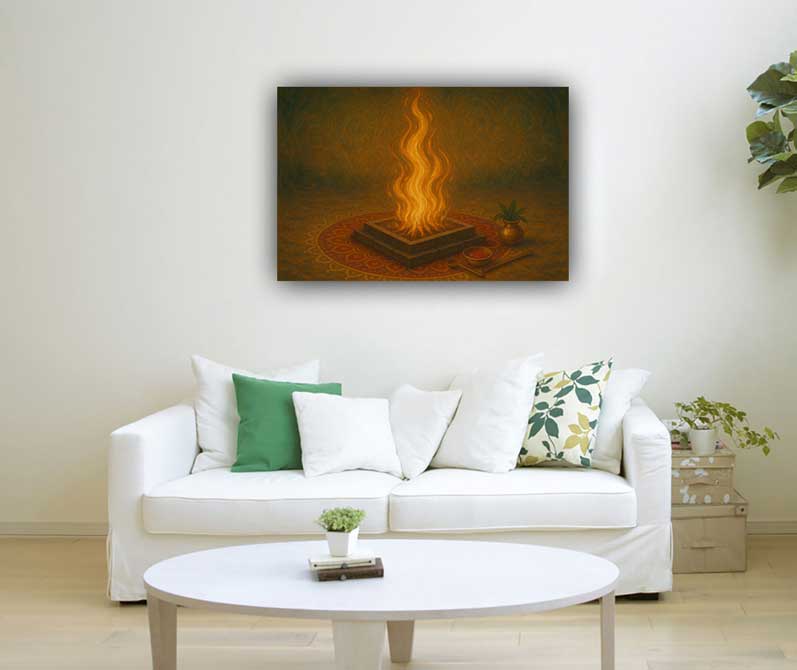 Fire Element Havan Kund Painting