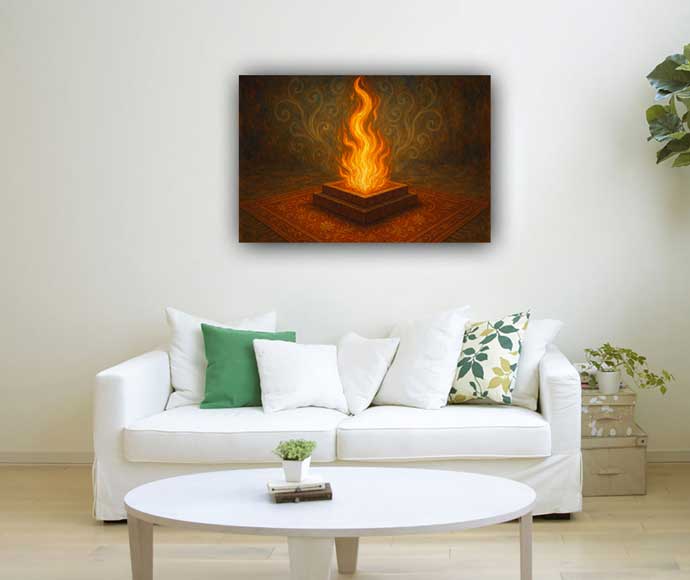 Fire Element Painting for Wealth