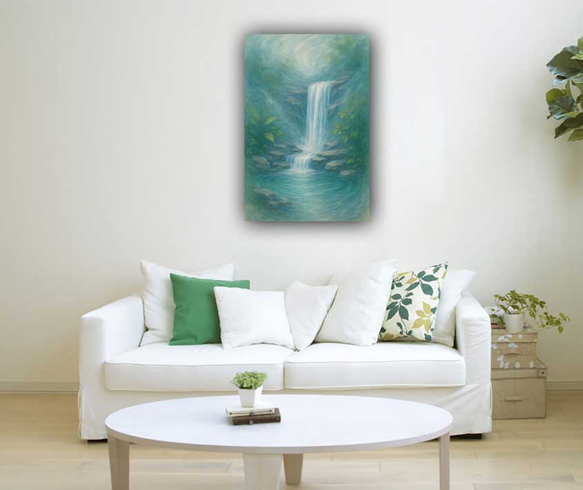 Serene Waterfall Wall Art for Peace & Clarity