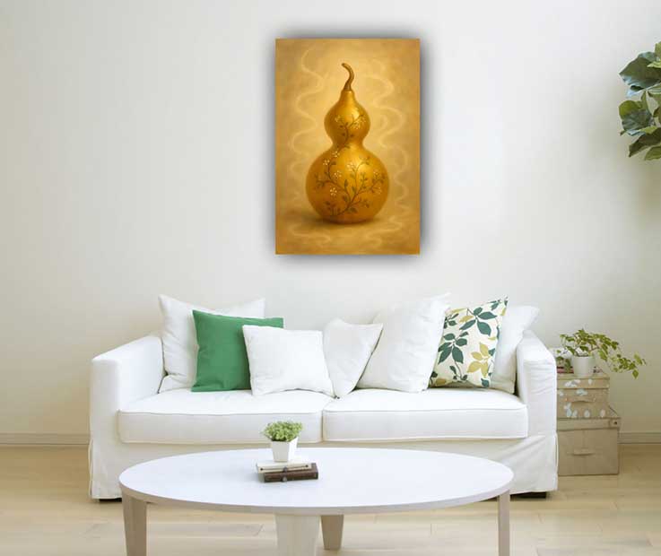 Golden Gourd (Wo Lou) Wall Art for Health and Protection