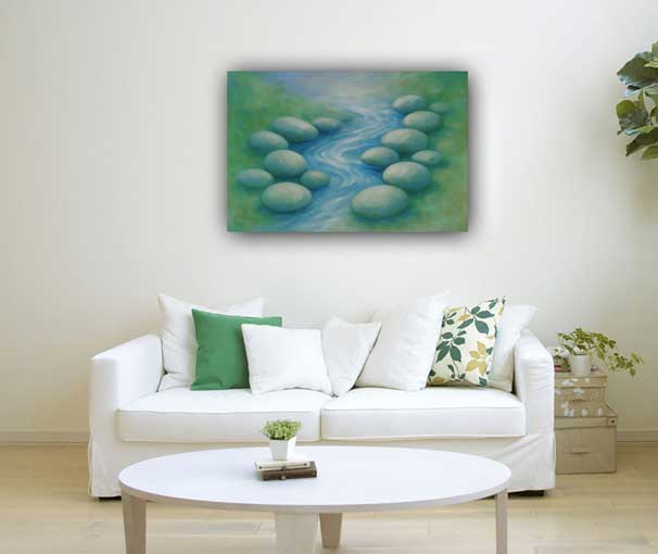 Flowing Healing Zen Stones Wall Art for Peace & Clarity