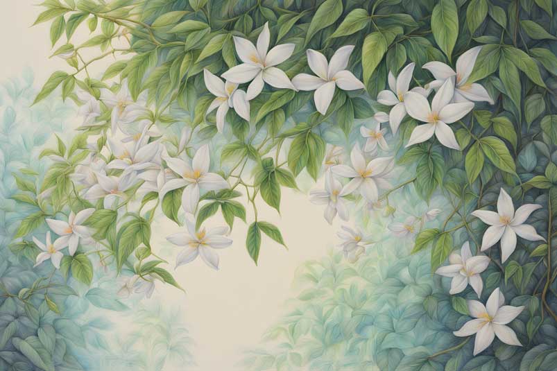 Jasmine Floral Art for Health and Well Being 