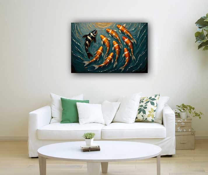Koi Fish Painting for Living Rooms