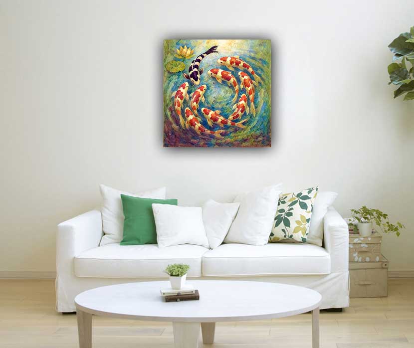 Koi Fish Wall Art Premium Gift Option