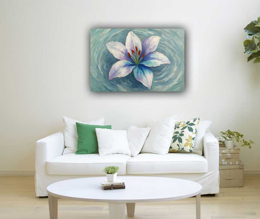 Lilly Wall Art for Purity & Tranquility