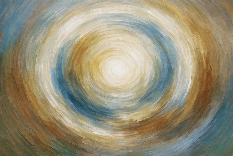 Painting of Modern Abstract Circles for Mental Clarity and Innovative Thinking