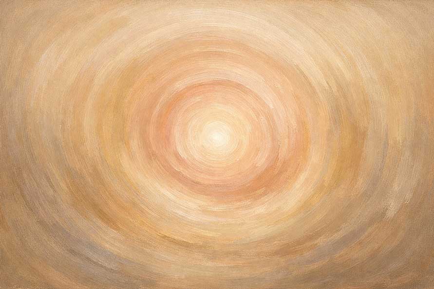 Abstract Painting of Modern Abstract Circles for Energy Flow and Inventive Mindset
