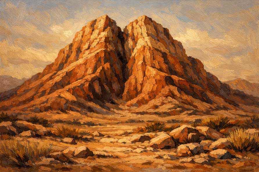 Wall Art Mountain Majesty Painting for Grounded Strength, Stability & Enduring Power