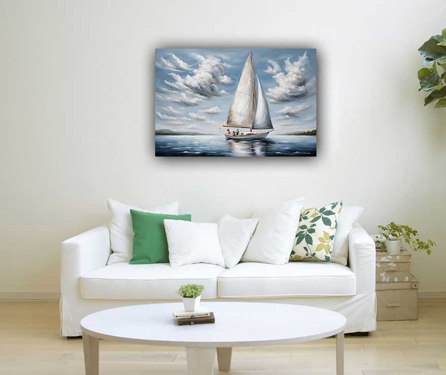 Boat Canvas Wall Art for Coastal Vibes