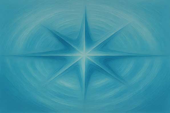 Vastu Painting of Compass Starburst for Direction and Growth in North