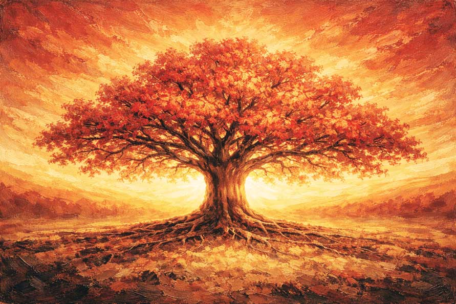 Oak Tree Wall Art Symbol of Strength, Stability and Rooted Confidence