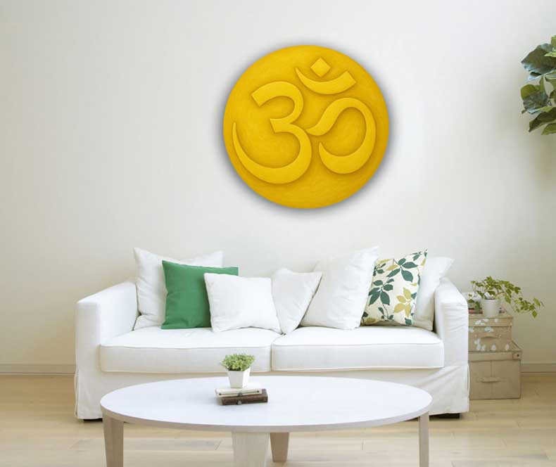 OM Yellow Round Painting for South West