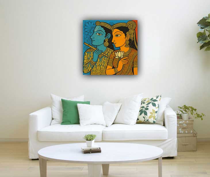 Modern Radha Krishna Painting