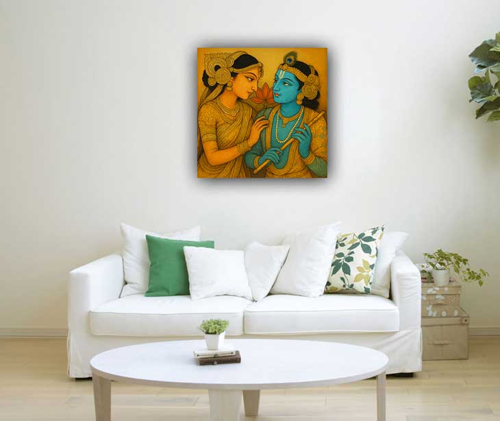 Modern Krishna Radha Painting