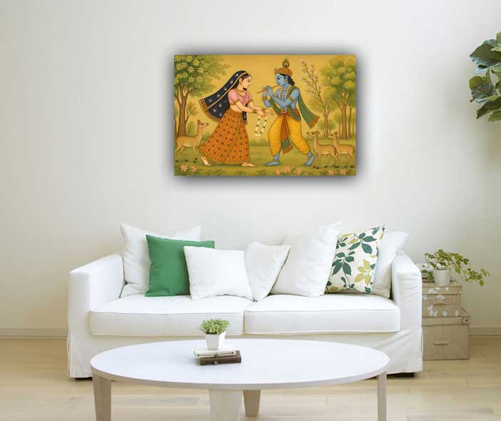 Radha Krishna Traditional Art