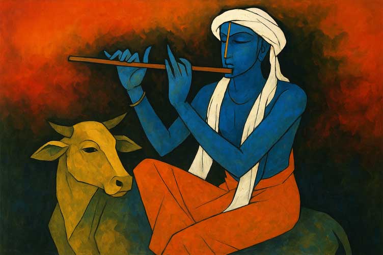 Modern Art Krishna Paintings