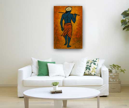 Modern Krishna Paintings with Flute